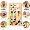 Montessori Busy Board Lichtschalter Holzspielzeug ab 1 Jahr, Elektronisches Baby