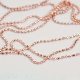 Ultra-fine 0.8mm Metal Nail Chain Charms - Cuttable 50CM Length - Gold, Silver with Stones & Rhinestones - DIY Nail Art Decor (Rosegold 19.69inch Lenghth)