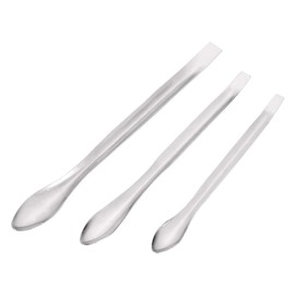Recogwood 3Pcs Lab Sampling Reagent Spoon, Stainless Steel Micro Scoop Reagent Sampling Laboratory Spoons Mixing Spatula for Powders Gel Cap Filler