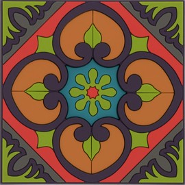 Images d'Orient COA-994116 Sejjadeh Boho Coaster, Plastic