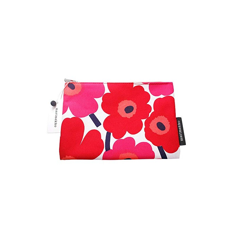 Marimekko Pouch 47198 KAIKA 001 Red x White [MINI UNIKKO: