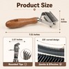 Cat Brush for Long Haired Cats, 2-in-1 Dematting Comb &