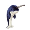 Fluff & Tuff Bleu Narwhal Plush Toy for Medium Dogs,