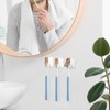 3‑Pack Wall‑Mount Toothbrush Holders with Flip‑Cover,No‑Drill Adhesive Single‑Slot Bathroom Organizer