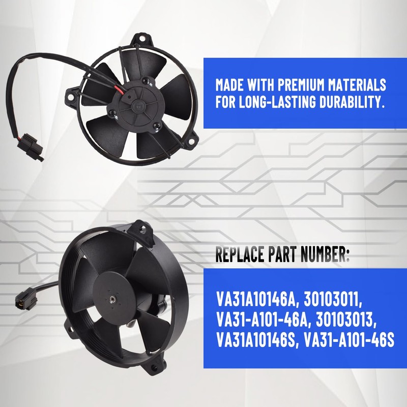 30103013 12V 5.2" Paddle Blade Pusher Fan Compatible with 307
