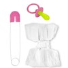 W WIDMANN MILANO Party Fashion 82522 Baby Set, Nappy, Pin