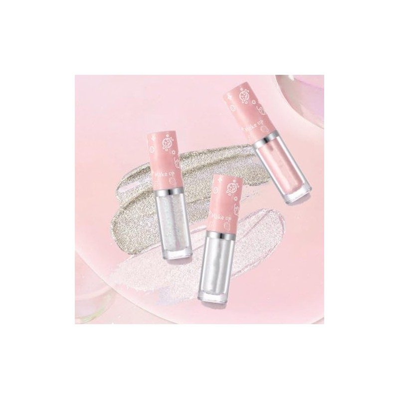 Sombra de Ojos Líquida Brillo 8 Piezas, Maquillaje Facial