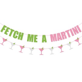 Fetch Me A Martini Banner Garland for Bikinis & Martinis Bachelorette Party Weenies & Tinis Bachelorette Party Martini Birthday Party Decorations