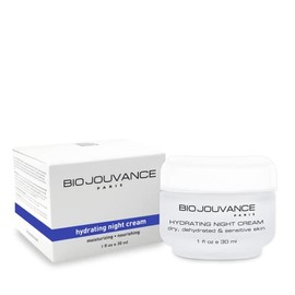 BIO JOUVANCE PARIS - Hydrating Night Cream 1oz / 30ml - For Normal/Dry/Sensitive Skin | Anti Aging Face Moisturizer Hydrating Lotion | Daily Facial Skin Care Treatment Regimen | Made in France