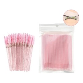 100 Microbrush Microaplicadores + 50 Cepillos Para Pestañas