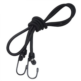 Luggage Securing Strap, Elastic Cord, Length 47.2 inches (120 cm), Thickness 0.3 inches (8 mm), Prevents Loads from Collapsing, Includes Hooks on Both Ends, Freely Stretchable, High Elasticity, Great