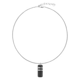 COBI Black Dog Tag Cross Pendant Necklaces for Men, 316L Stainless Steel Engraved Chain, Simple Charm Necklace, Minimal Necklace, Everyday Jewelry, Fashion Accessories, Hypoallergenic, Ideal Gifts