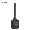 sourcing map 6 Pcs 3/8" Drive x H5(5mm) Impact Hex
