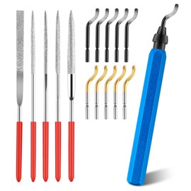 CEOTIS Hand deburring tool set, 11 replacement blades, universal deburring tool for 3D printing, epoxy resin, pipe, PVC, steel and aluminium