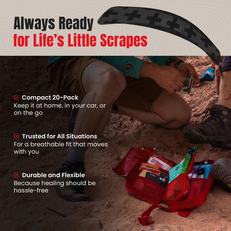 My Medic SuperSkin Bandages, 20-Pack Adhesive Bandages with Soothing Aloe,