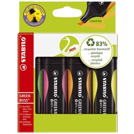 STABILO Green Boss Highlighters Pack of 4 Box of 4