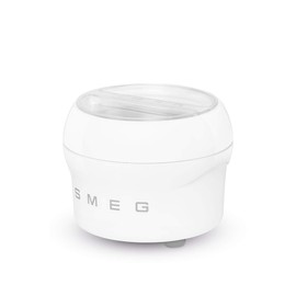 SMEG SMIC01 Ice Cream Maker Attachment for Stand Mixers – Compatible with SMF02 & SMF03, 1.1 L Capacity, Double-Wall Cooling Bowl, Includes Beater, Lid & Spatula