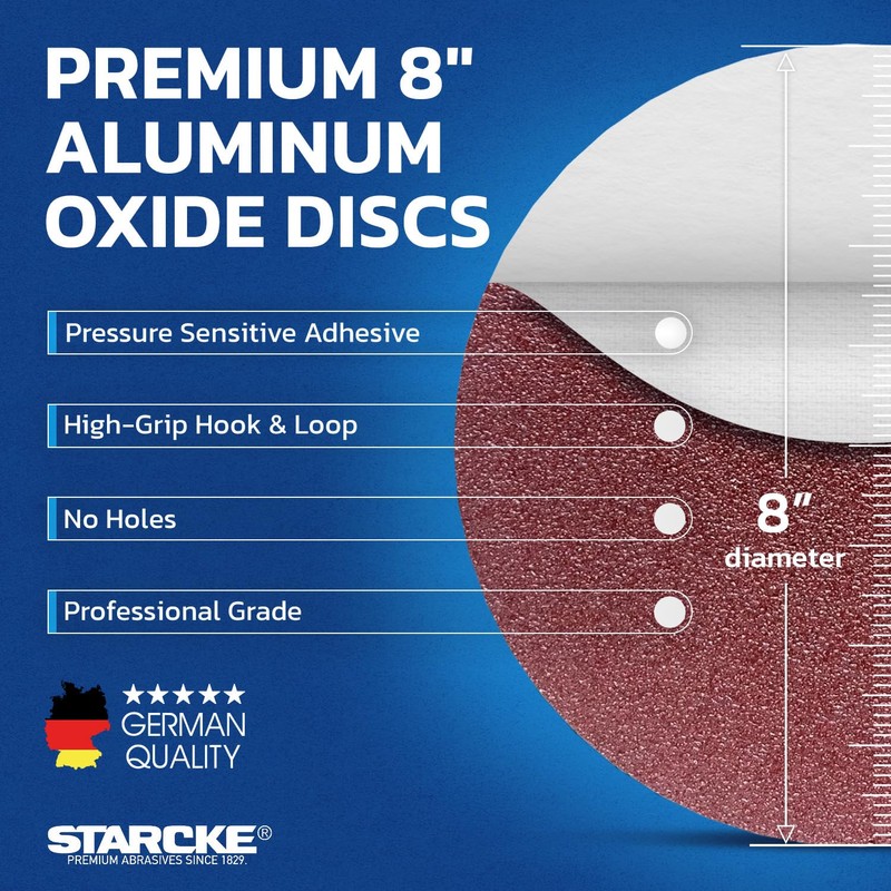 8 inch Sanding Disc Self Stick Orbital Sander Pads 25