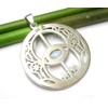 Silver Moonstone Pendant "Avalon" Design Made of Sterling Silver with