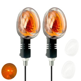 2Pcs Motorcycle Turn Signals Indicator Lights (Clear Shell)