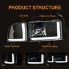 DimFlux LED DRL Headlight Assembly, Compatible with 1994-2001 Dodge Ram