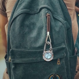 JewelryWe Men Women Digital Clip Watch Mini Microlight Watch Backpack Buckle Belt fob Watch for Rock Climbing Doctors Nurses Chefs