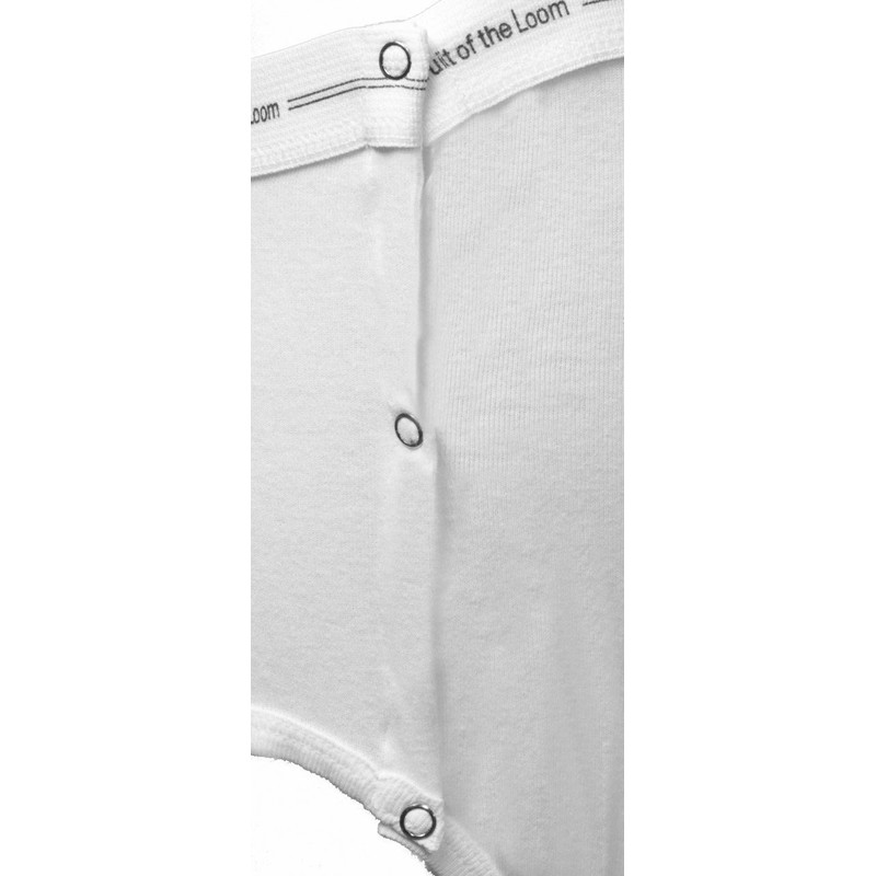 BENEFIT WEAR Men's Briefs with Side Snap Closure (L) White