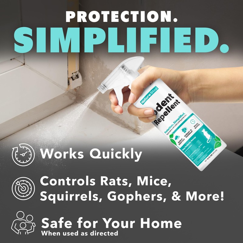 NatureStop Rodent Repellent Spray – Helps Deter Mice & Rats