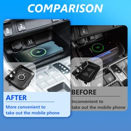 Xipoo Car Wireless Charger Compatible with 2019-2024 Toyota RAV4 Charging Tray Magnetic Wireless Phone Charging Pad Replacement for 2019-2024 Toyota RAV4 Accessories (Compatible with Toyota RAV4)