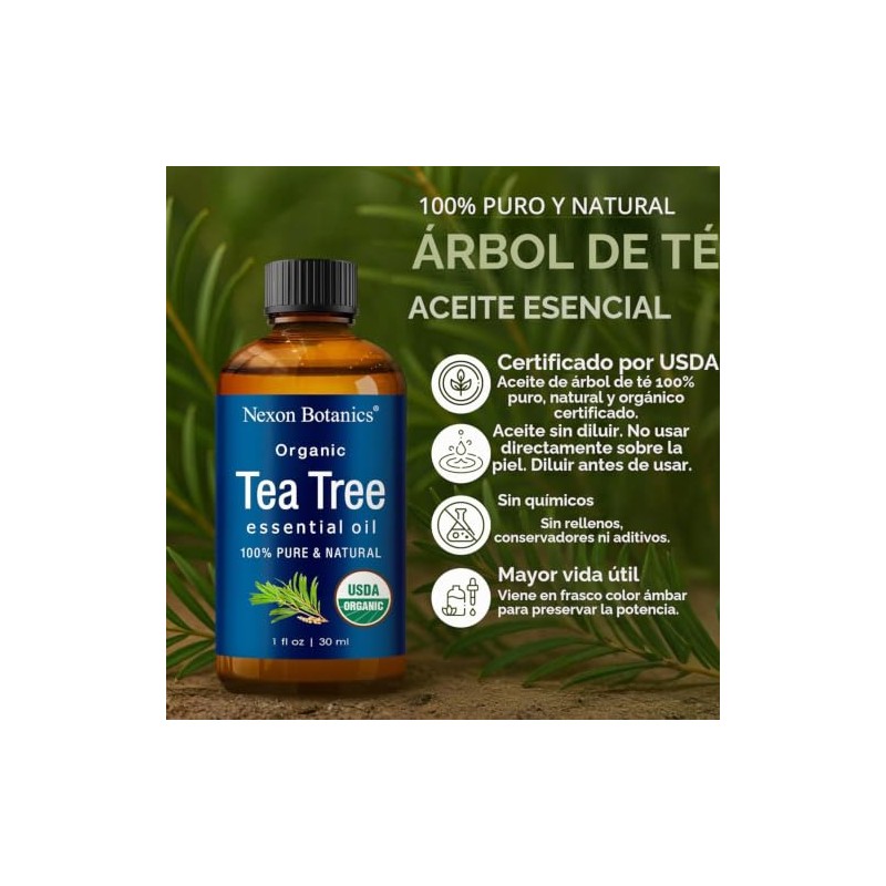 Nexon Botanics Aceite de árbol de té orgánico 30 ml