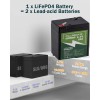 PUJIMAX Lifepo4 Lithium Battery 6V 6Ah 2000+ Cycles Rechargeable Lithium