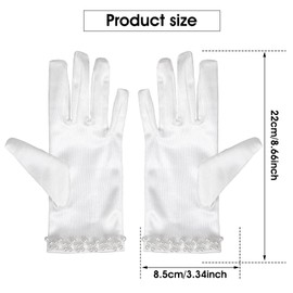 Short Satin Gloves Wrist Length Gloves Women's Gown Gloves Opera Wedding Banquet Dress Glove Short Prom Evening Gloves