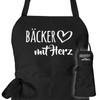 huuraa Apron Baker with Heart Front Tie Cooking Apron with