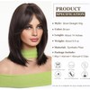 Esmee Short Straight Dark Brown Bob Wigs with Curtain Fringe