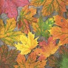 20 Napkins Red/Brown Autumn Leaves/Autumn 33 x 33 cm
