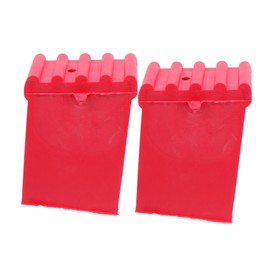 Operitacx 2 Stück Leiterfußabdeckung Trittleiter Fußpolster Leitersperrpads Leiterunterlagen für den Haushalt Leiterpolster für Schiebeleitern Ersatz Trittleiter Fußmatte Gummi rot