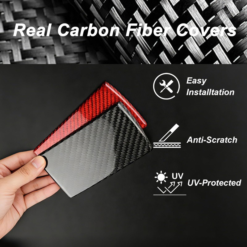 FXETRNL Real Carbon Fiber Steering Wheel Button Frame Covers -