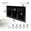 Vent Systems 12'' x 6'' Inch (Overall Dimensions) - Black