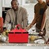 Bolsa Térmica Portátil para Alimentos, 35x35x22 CM, Roja