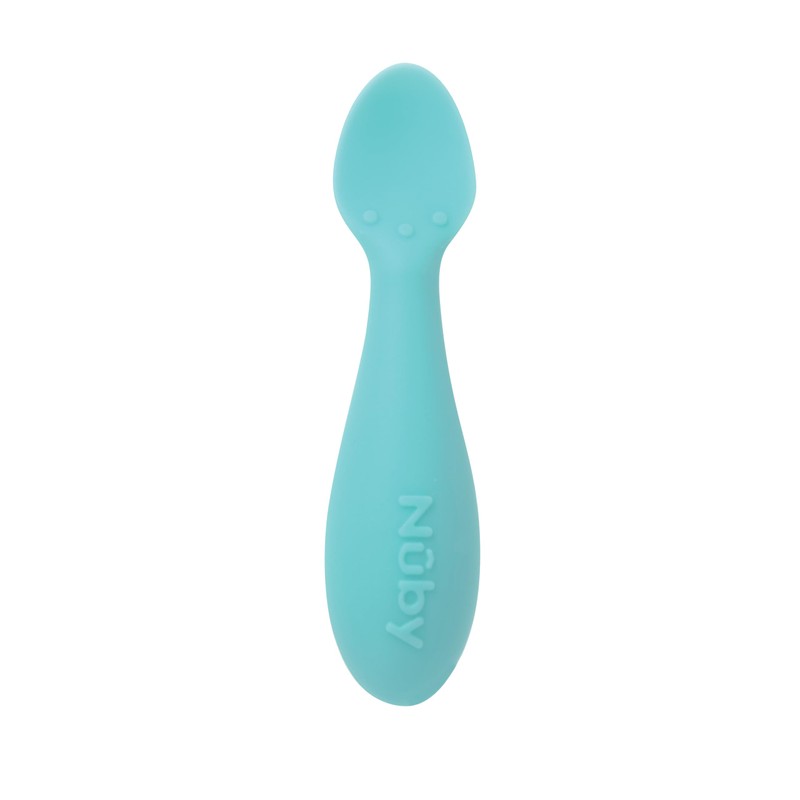 Nuby Silicone Mini 2 Pack Spoons, Baby Led Weaning, 4+m,