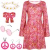 YADODO Hippie Clothing Women's 60s 70s Hippie Costume Women's Dress
