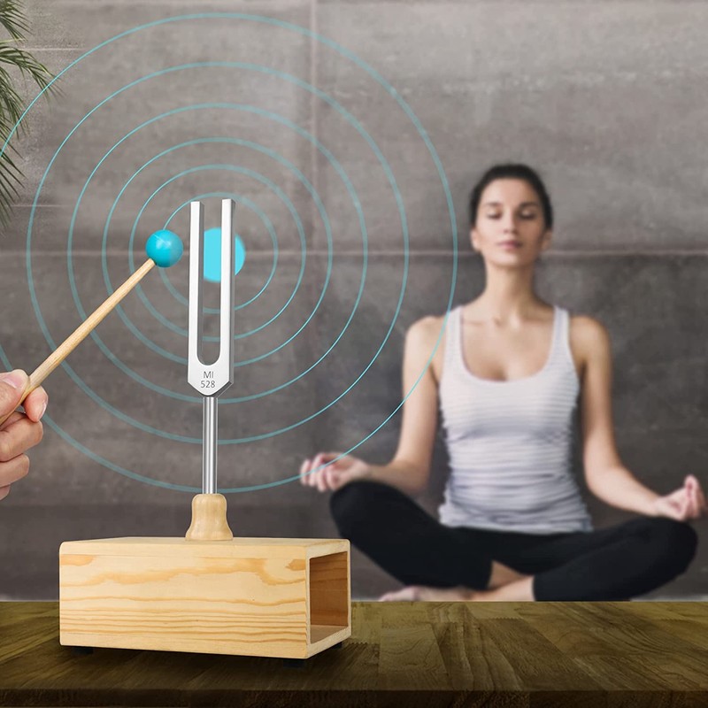 528HZ Tuning Fork, Chakra Tuning Forks for Sound Therapy, Yoga,