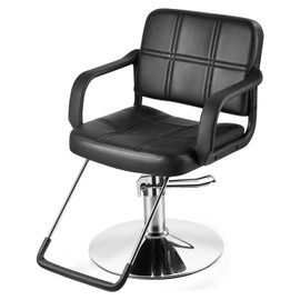 Barber Chair, Hydraulic Hair Salon Chair with Heavy Duty Pump, Height Adjustable 360 Degree Swivel Styling Braiding Hairdresser Chair for Hair Stylist Home Barbershop