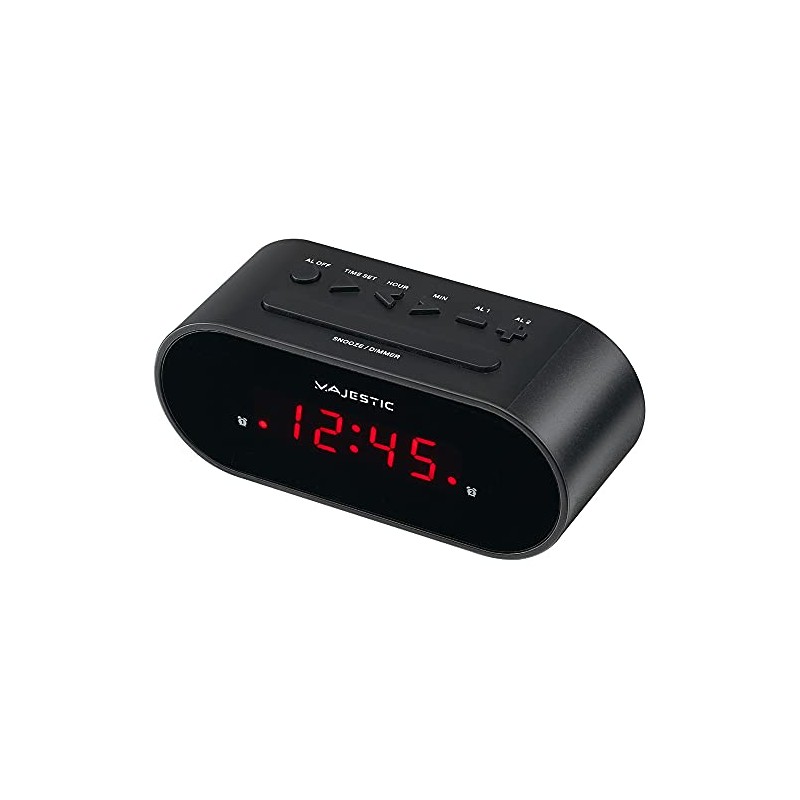 Majestic SVE 235 Digital Alarm Clock with LED Display, Dual