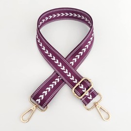 Bag Strap, Adjustable Shoulder Strap for Bags 80-130 cm with Carabiner, 3.8 cm Wide Shoulder Strap, DIY Accessories for Bags, Handbags for Men and Women, Purple