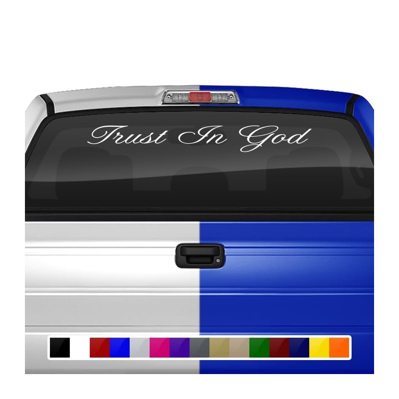 Sticky Creations Trust in God Decal Sticker Windshield Window Vinyl