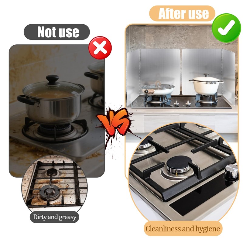 2 Pcs Splatter Guard Grease Splatter Screens Stainless Steel 2