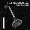 iFealClear Shower Arm Extension, 6 Inch Solid Brass Shower Head