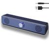 Computer Speakers Wired USB-Powered Sound-bar with Stereo Sound for PC