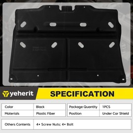 YEHERIT Splash Panel Shield Under Diaper Gas Motor Compatible with 2015-2020 Ford F150 with Gasoline Engine, Underbody Panel/Cover Not Fit Raptor Model/3.0L Diesel, Replace# ML3Z-7222-D